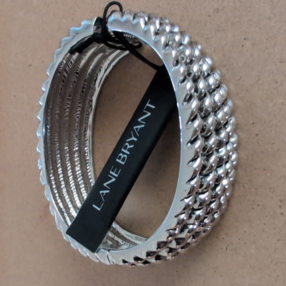 Lane Bryant Metallic Textured Bracelet
